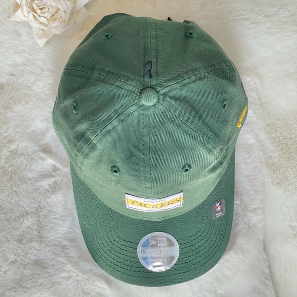 NWT GREEN BAY PACKERS OFFICIAL NFL HAT GREEN logo’s Green gold &white Adjustable - Picture 2 of 6